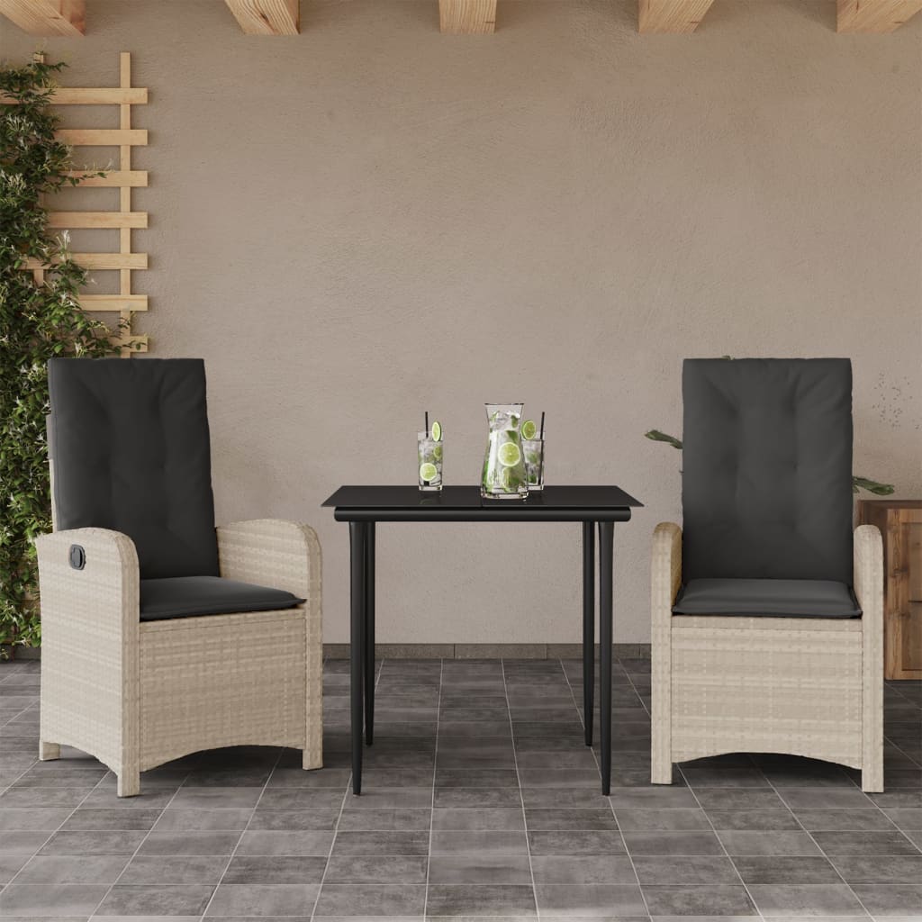 Set Mobilier De Grădină Cu Perne, 5 Piese Gri Deschis Poliratan