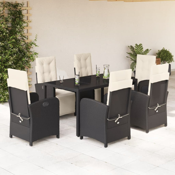 Set Mobilier De Grădină Cu Perne, 7 Piese, , Poliratan