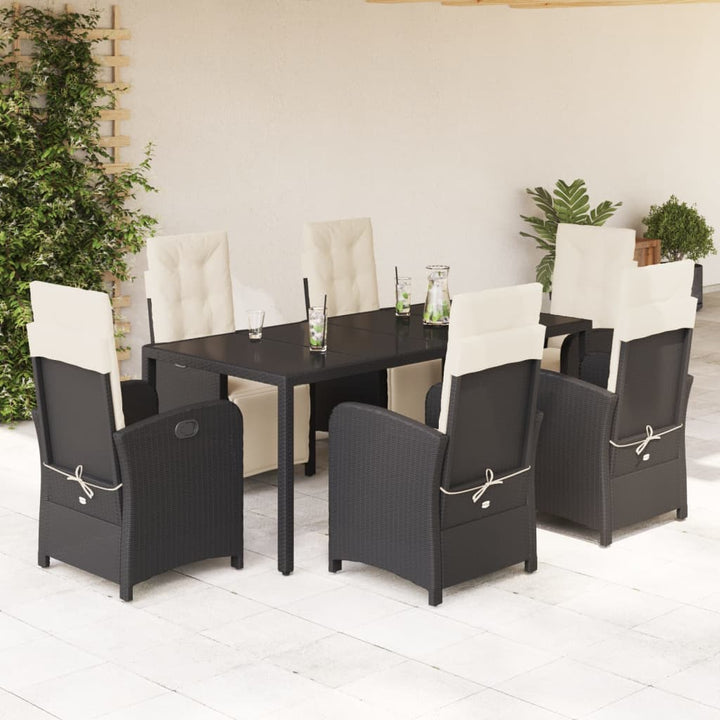 Set Mobilier De Grădină Cu Perne, 7 Piese, , Poliratan