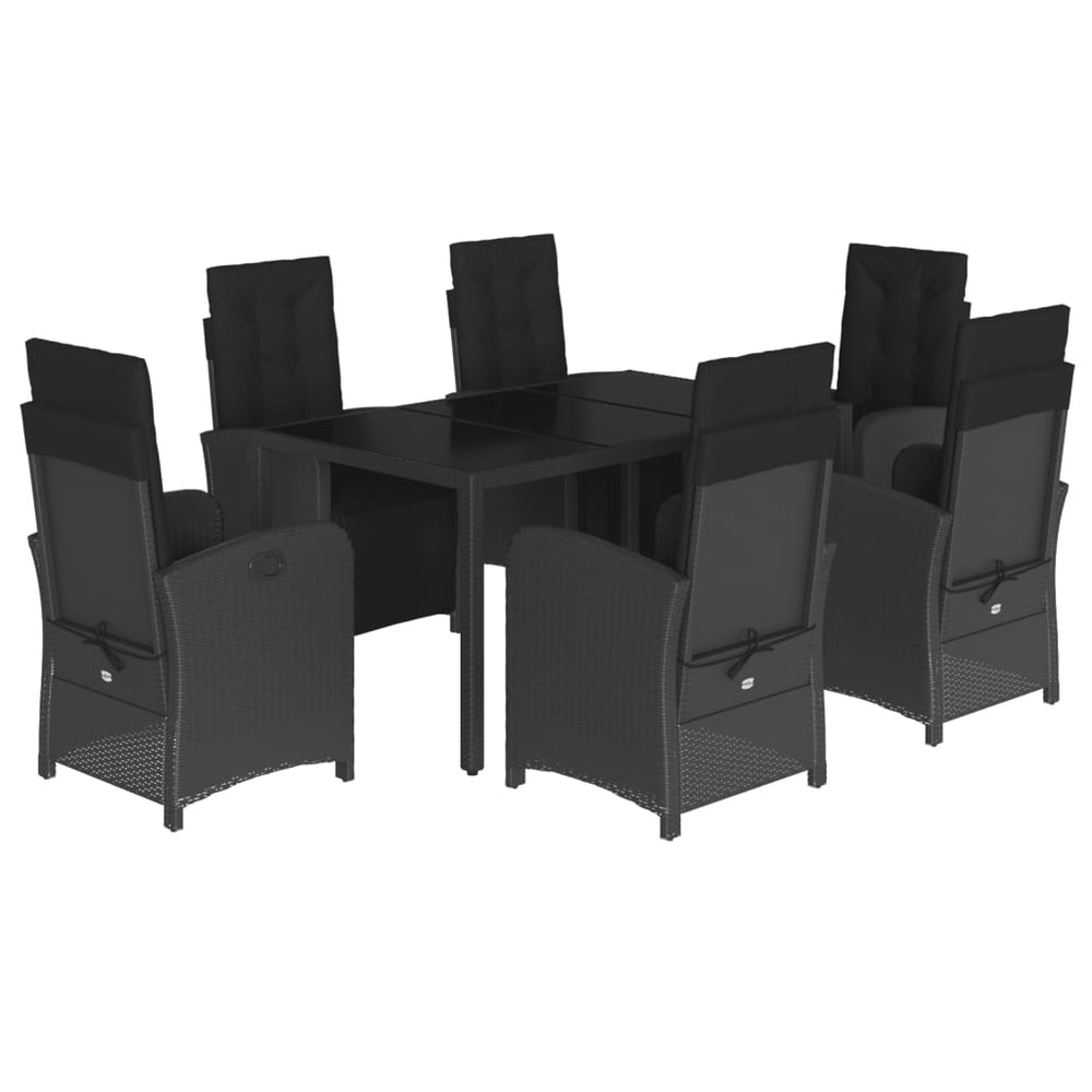Set Mobilier De Grădină Cu Perne, 7 Piese, , Poliratan