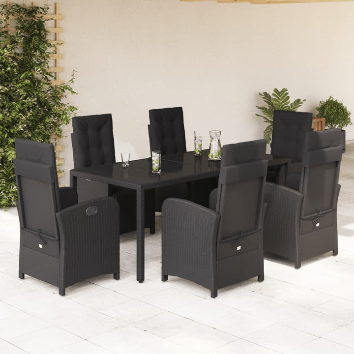 Set Mobilier De Grădină Cu Perne, 7 Piese, , Poliratan