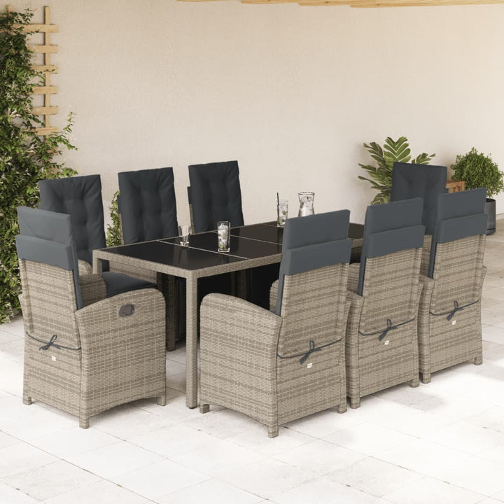 Set Mobilier De Grădină Cu Perne, 7 Piese, , Poliratan