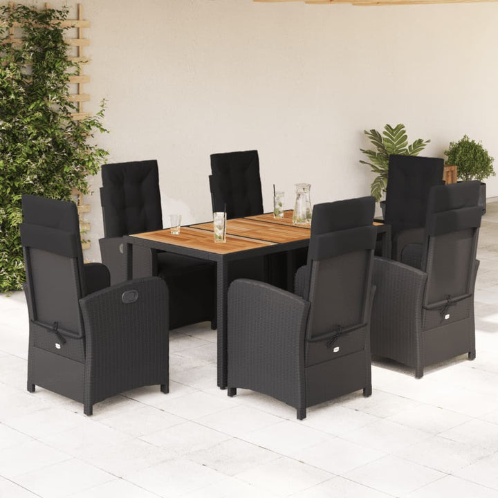 Set Mobilier De Grădină Cu Perne, 7 Piese, , Poliratan