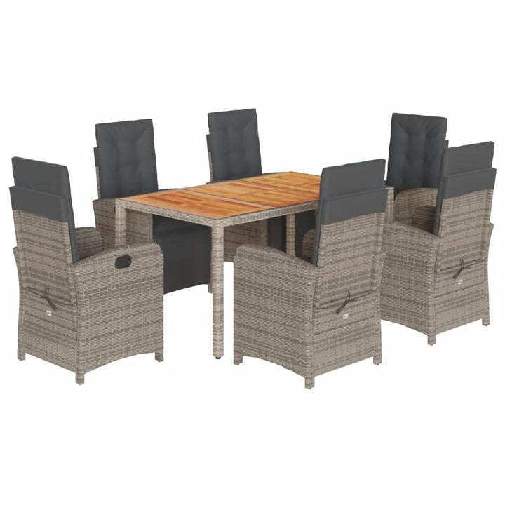 Set Mobilier De Grădină Cu Perne, 7 Piese, , Poliratan