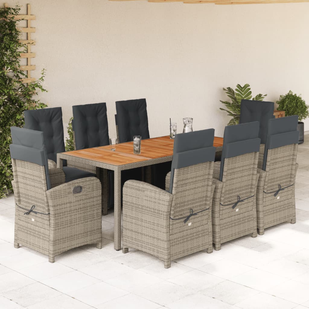 Set Mobilier De Grădină Cu Perne, 7 Piese, , Poliratan