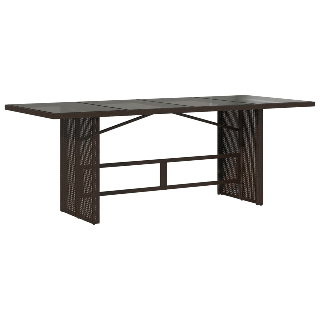 Set Mobilier De Grădină Cu Perne, 9 Piese, Maro, Poliratan