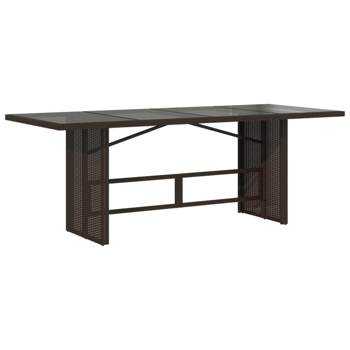 Set Mobilier De Grădină Cu Perne, 9 Piese, Maro, Poliratan