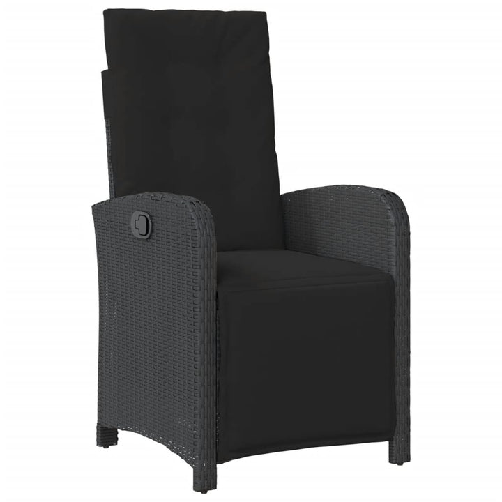 Set Mobilier De Grădină Cu Perne, 9 Piese, Negru, Poliratan