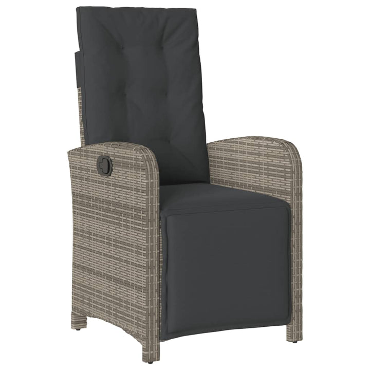 Set Mobilier Grădină Cu Perne, 9 Piese, Gri, Poliratan
