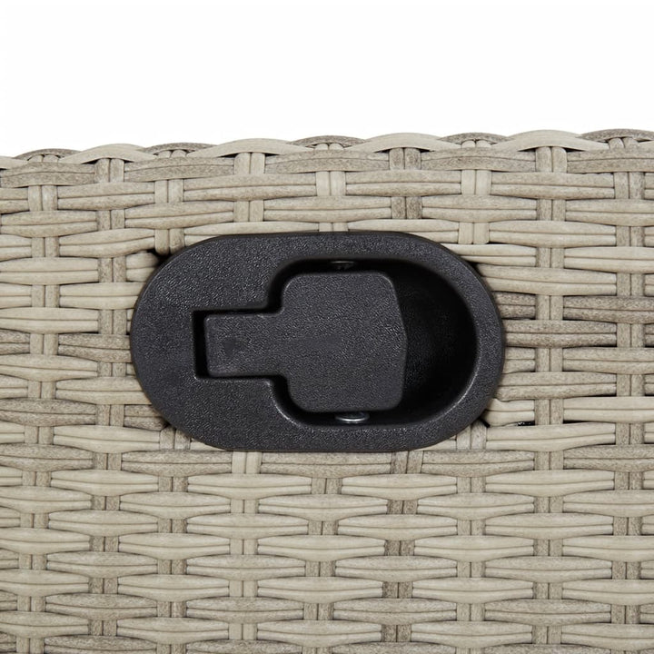Set Mobilier Grădină Cu Perne, 9 Piese, Gri Deschis, Poliratan