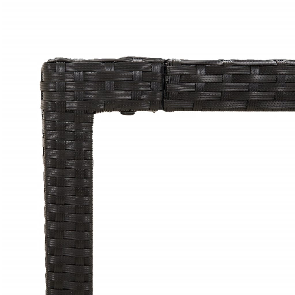 Set Mobilier De Grădină Cu Perne, 3 Piese, Negru, Poliratan