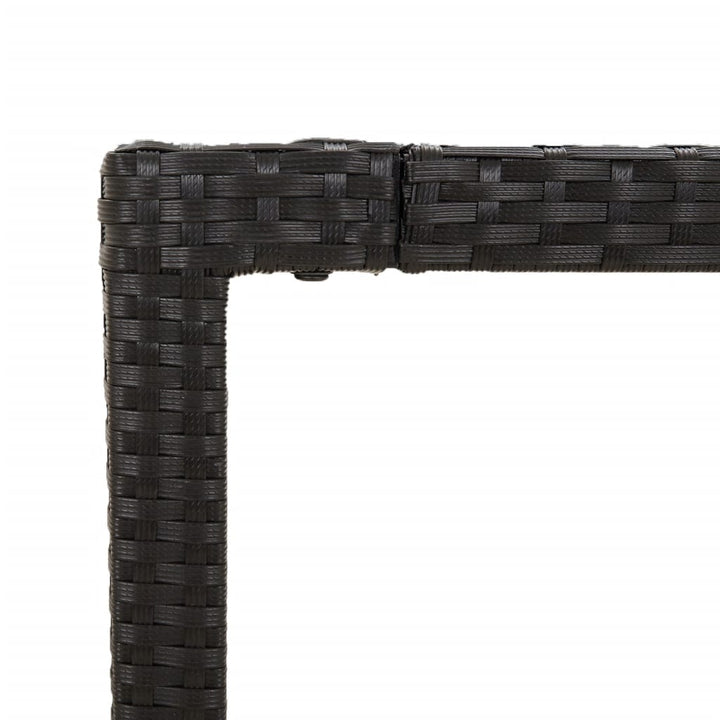 Set Mobilier De Grădină Cu Perne, 3 Piese, Negru, Poliratan