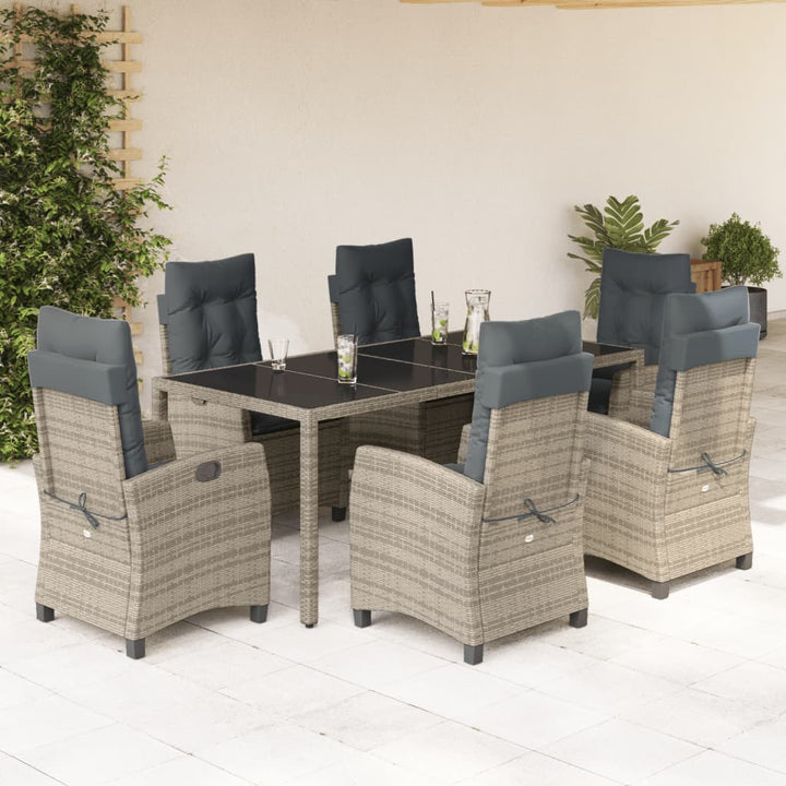 Set Mobilier De Grădină Cu Perne, 5 Piese, Gri, Poliratan