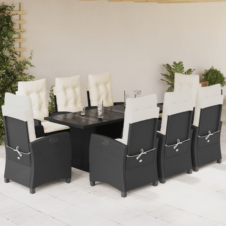 Set Mobilier De Grădină Cu Perne, 7 Piese, Maro, Poliratan