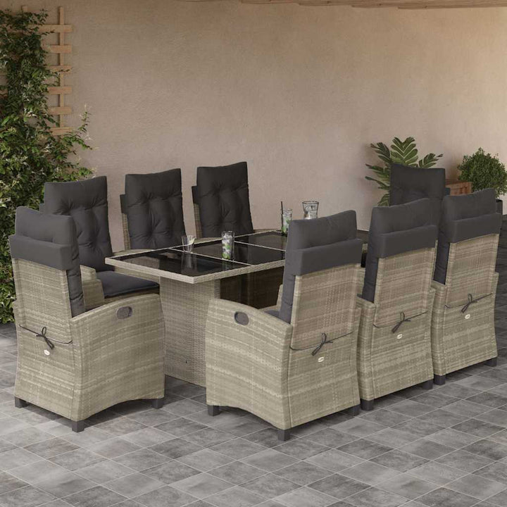 Set Mobilier De Grădină Cu Perne, 7 Piese, Maro, Poliratan