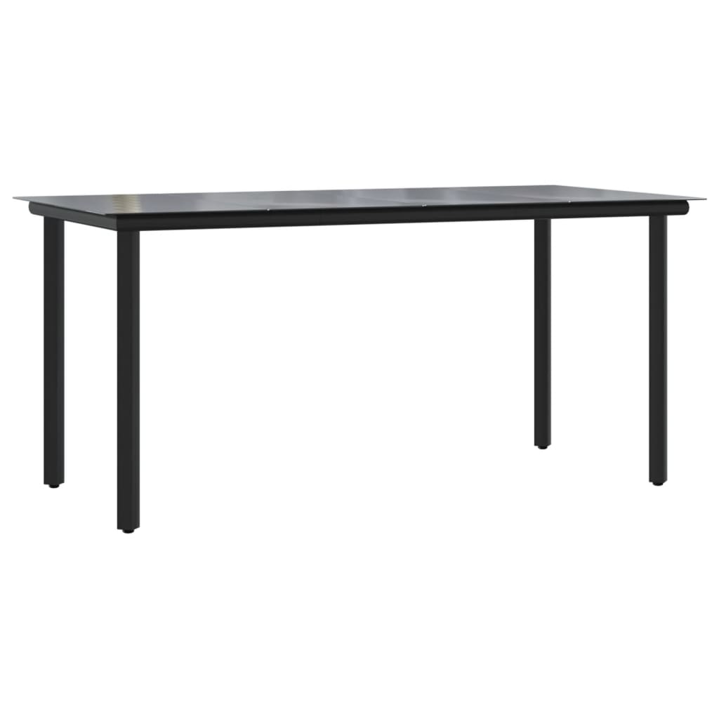 Set Mobilier De Grădină Cu Perne, 7 Piese, Negru, Poliratan