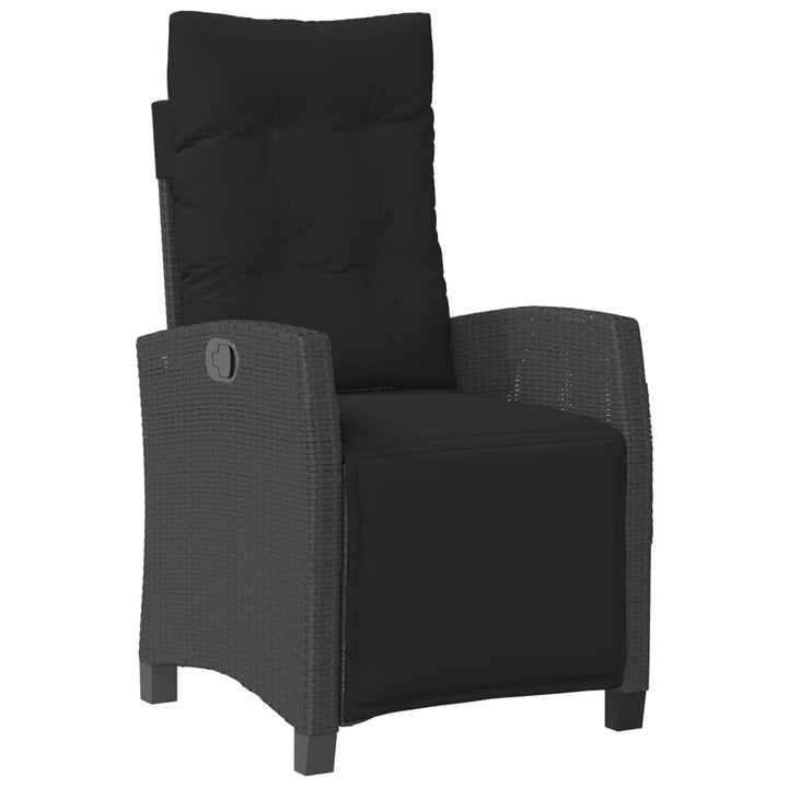 Set Mobilier De Grădină Cu Perne, 5 Piese, Negru, Poliratan