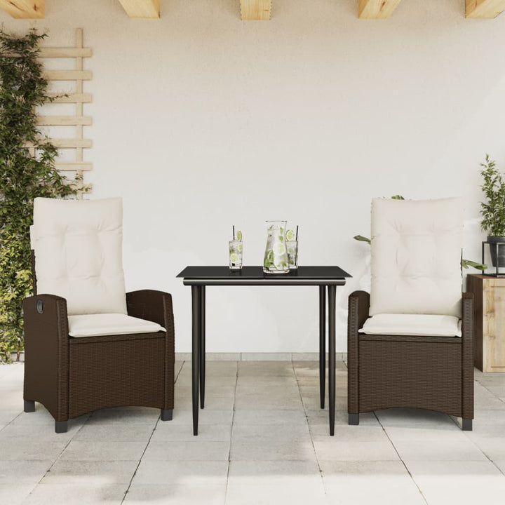 Set Mobilier De Grădină, 5 Piese, Cu Perne, Maro, Poliratan