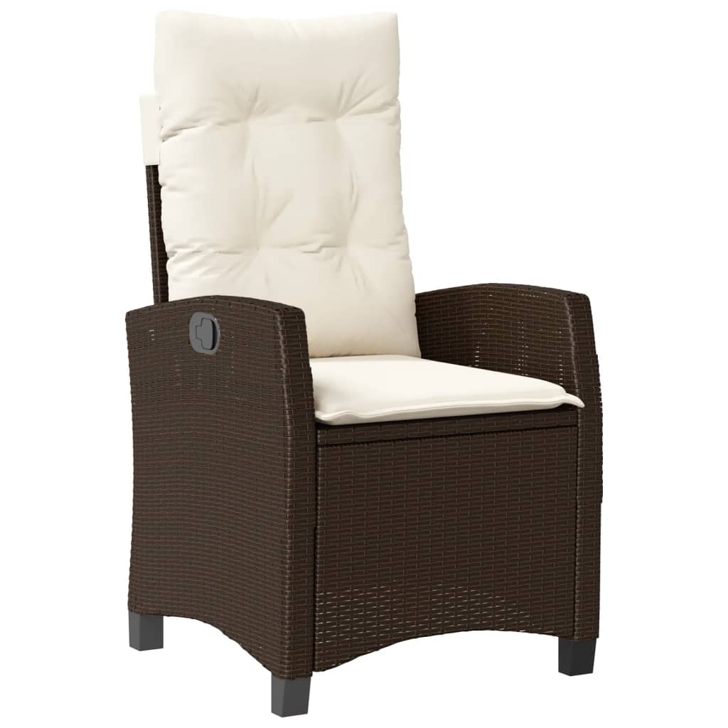 Set Mobilier De Grădină, 5 Piese, Cu Perne, Maro, Poliratan
