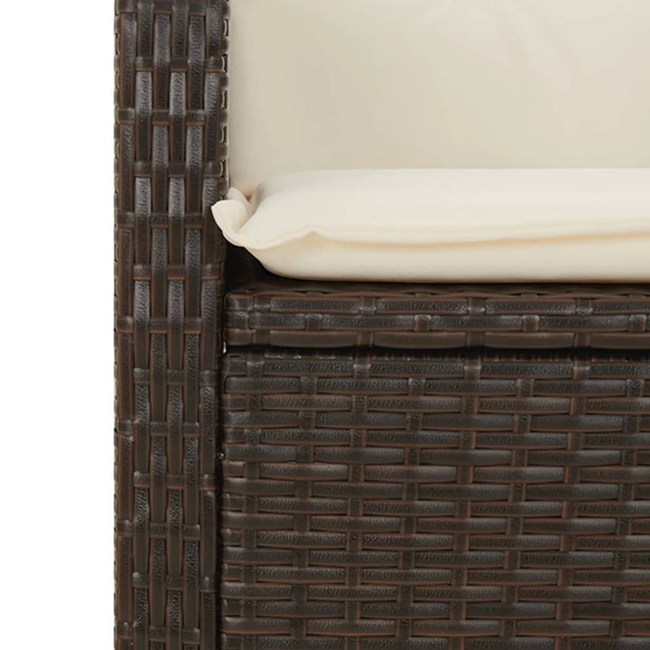 Set Mobilier De Grădină, 5 Piese, Cu Perne, Maro, Poliratan