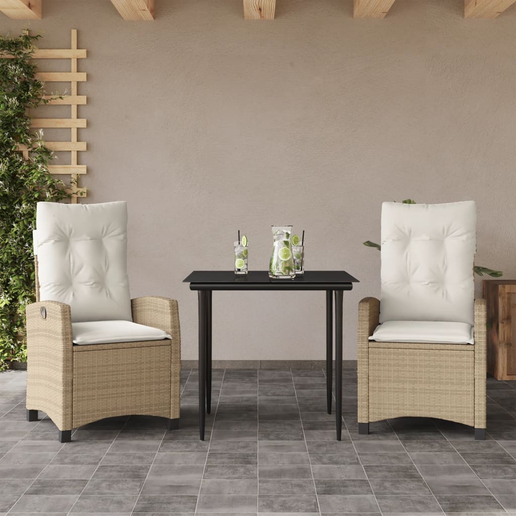 Set Mobilier De Grădină Cu Perne, 5 Piese, Bej, Poliratan