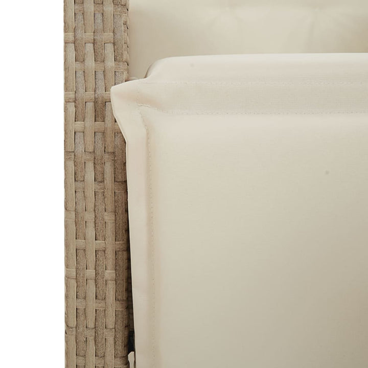 Set Mobilier De Grădină Cu Perne, 5 Piese, Bej, Poliratan