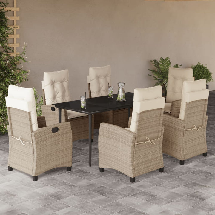 Set Mobilier De Grădină Cu Perne, 5 Piese, Bej, Poliratan