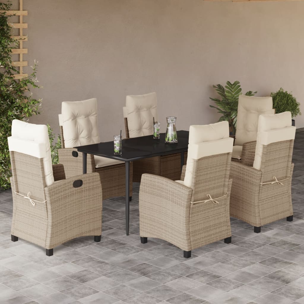 Set Mobilier De Grădină Cu Perne, 5 Piese, Bej, Poliratan