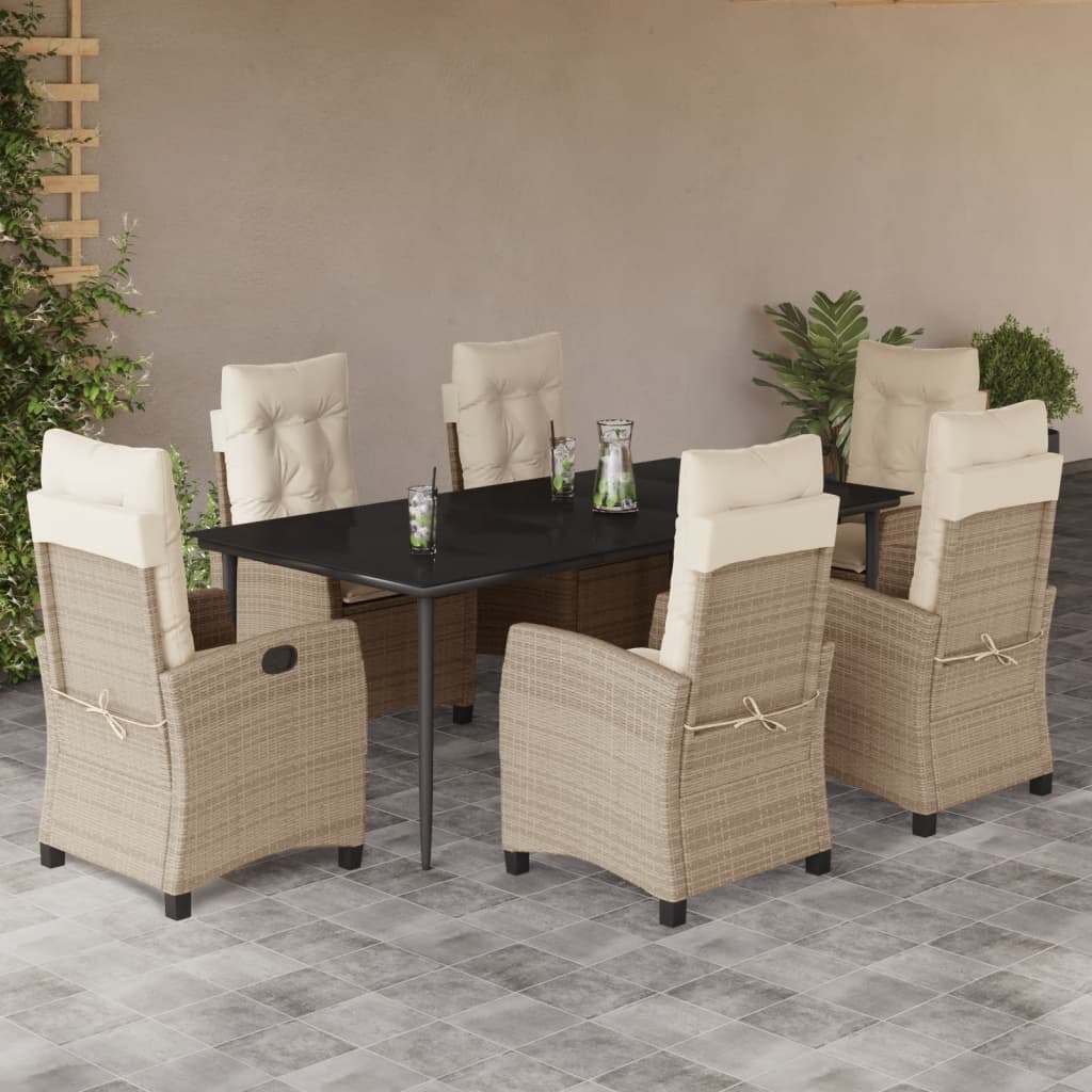 Set Mobilier De Grădină Cu Perne, 5 Piese, Bej, Poliratan