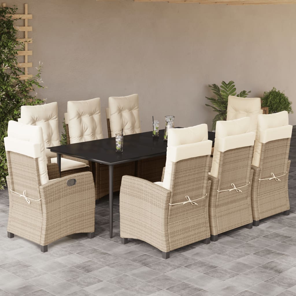 Set Mobilier De Grădină Cu Perne, 5 Piese, Bej, Poliratan