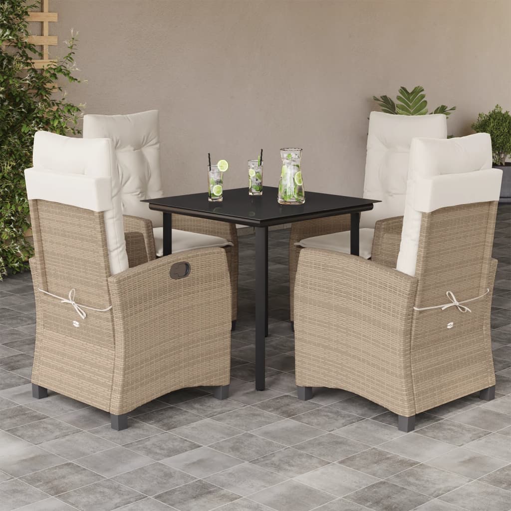 Set Mobilier De Grădină Cu Perne, 3 Piese, Bej, Poliratan