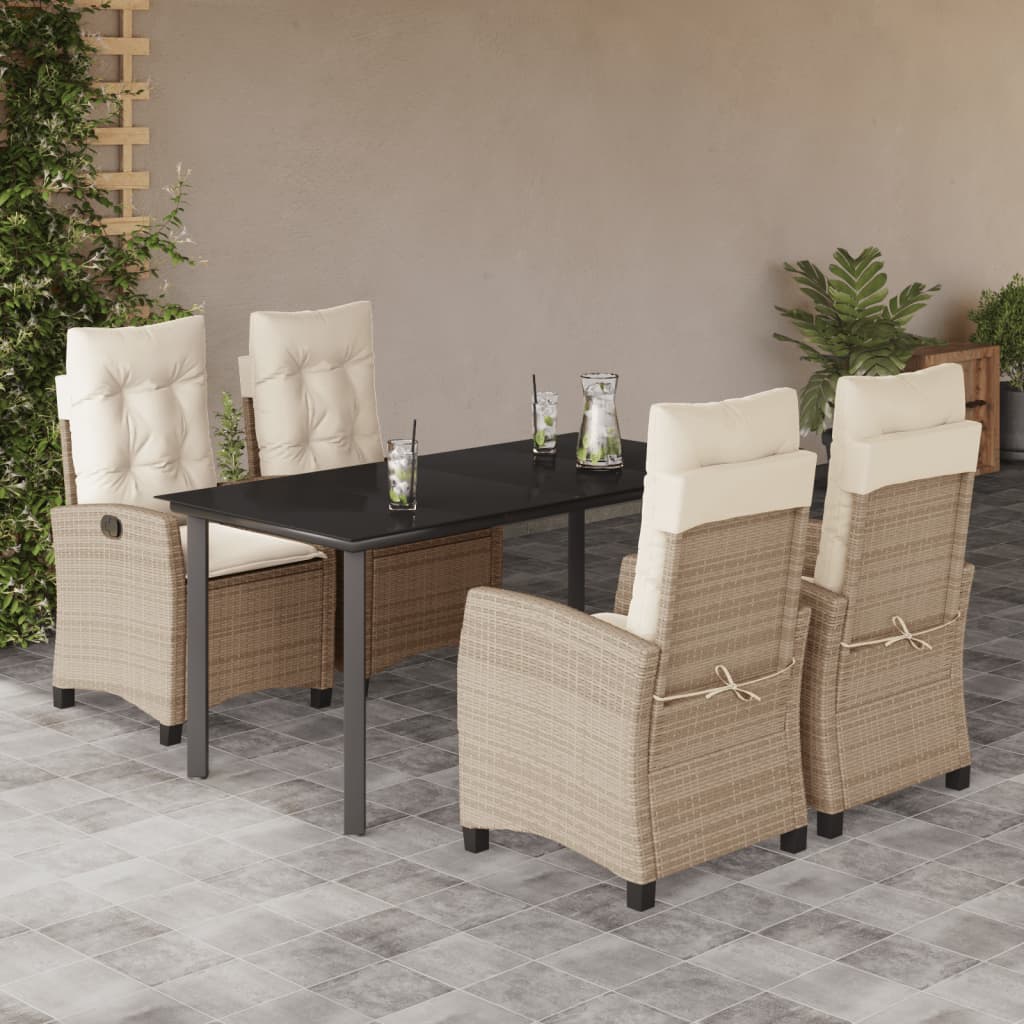 Set Mobilier De Grădină Cu Perne, 3 Piese, Bej, Poliratan