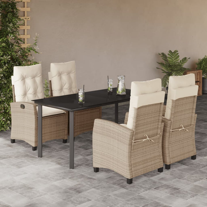 Set Mobilier De Grădină Cu Perne, 3 Piese, Bej, Poliratan