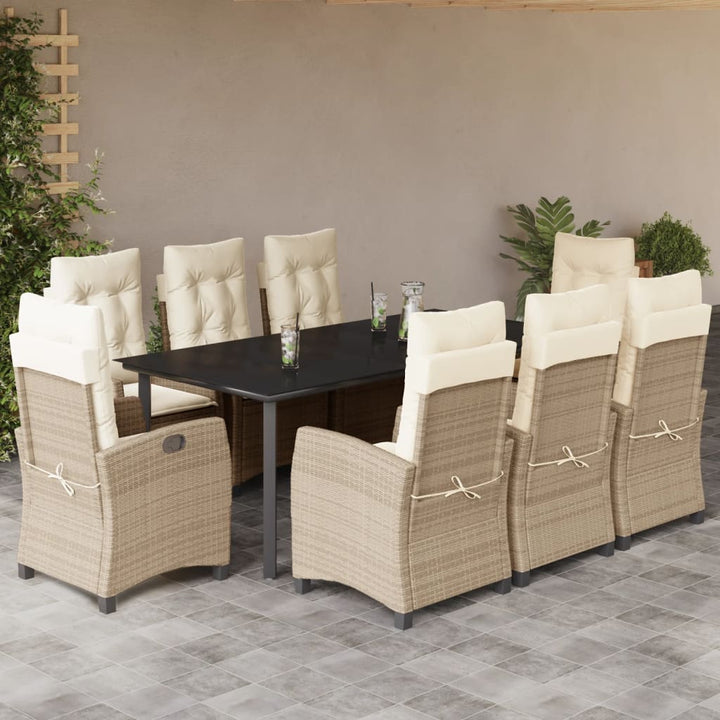 Set Mobilier De Grădină Cu Perne, 3 Piese, Bej, Poliratan