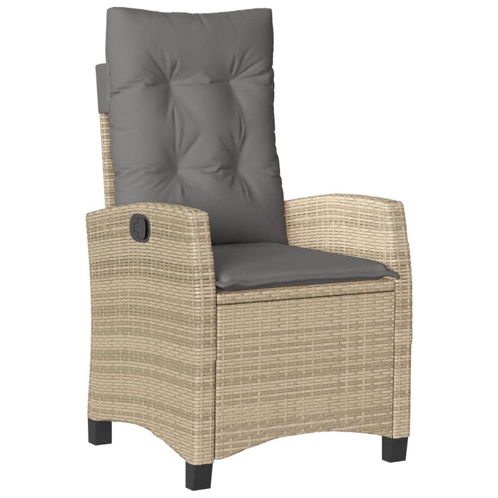 Set Mobilier Pentru Grădină, 5 Piese, Cu Perne, Bej, Poliratan