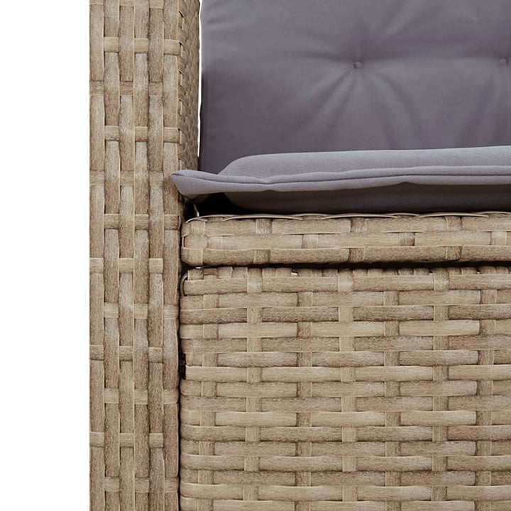 Set Mobilier Pentru Grădină, 5 Piese, Cu Perne, Bej, Poliratan