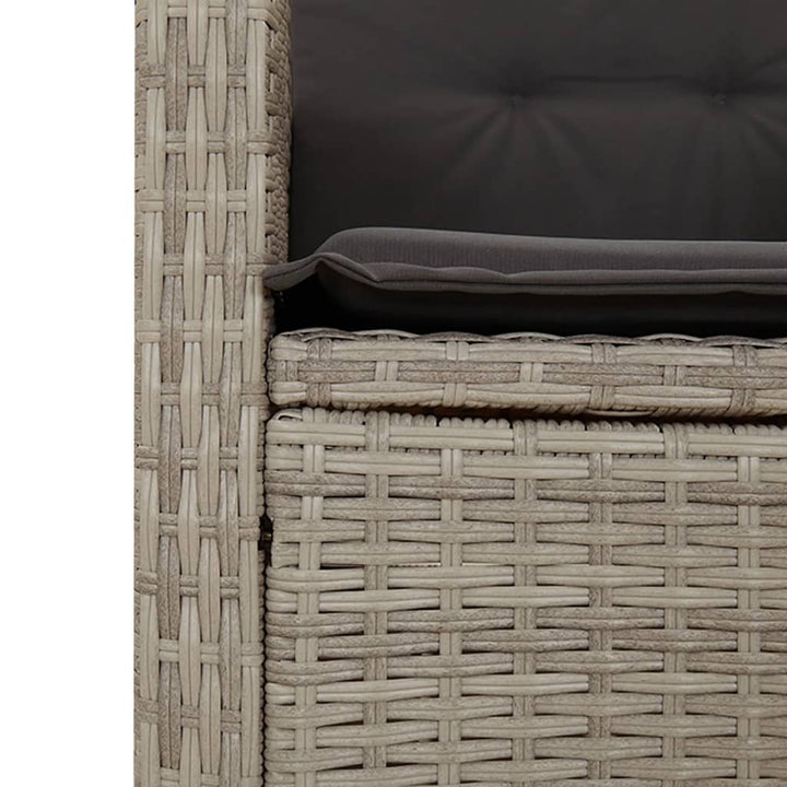 Set Mobilier De Grădină Cu Perne, 3 Piese,Gri Deschis,Poliratan