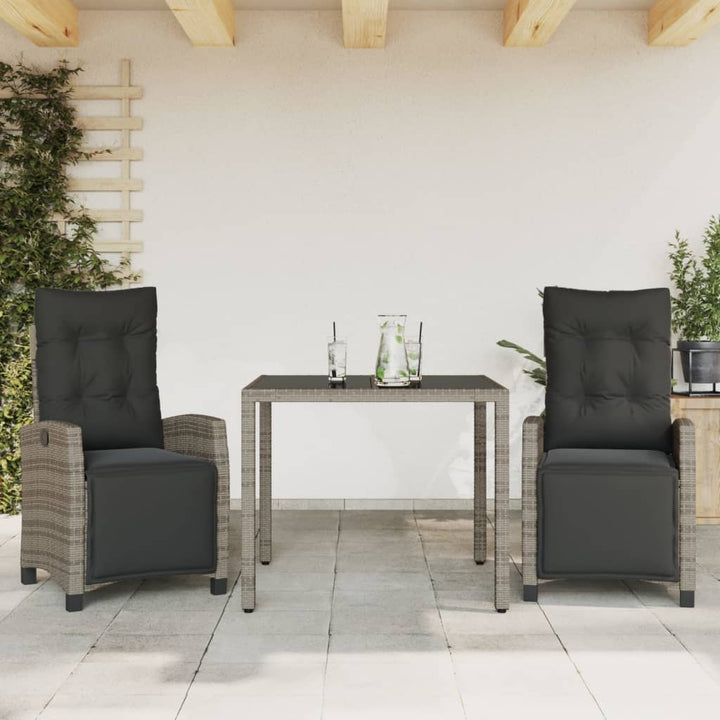 Set Mobilier De Grădină Cu Perne, 7 Piese, Negru, Poliratan