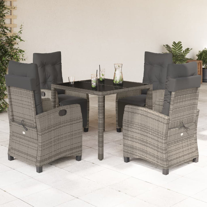 Set Mobilier De Grădină Cu Perne, 7 Piese, Negru, Poliratan