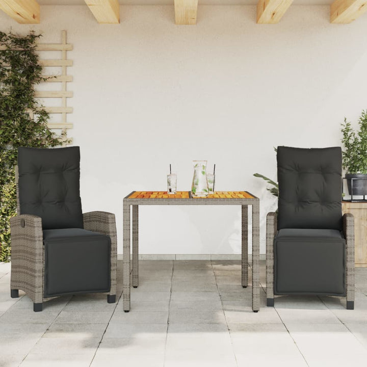 Set Mobilier De Grădină Cu Perne, 5 Piese, Negru, Poliratan