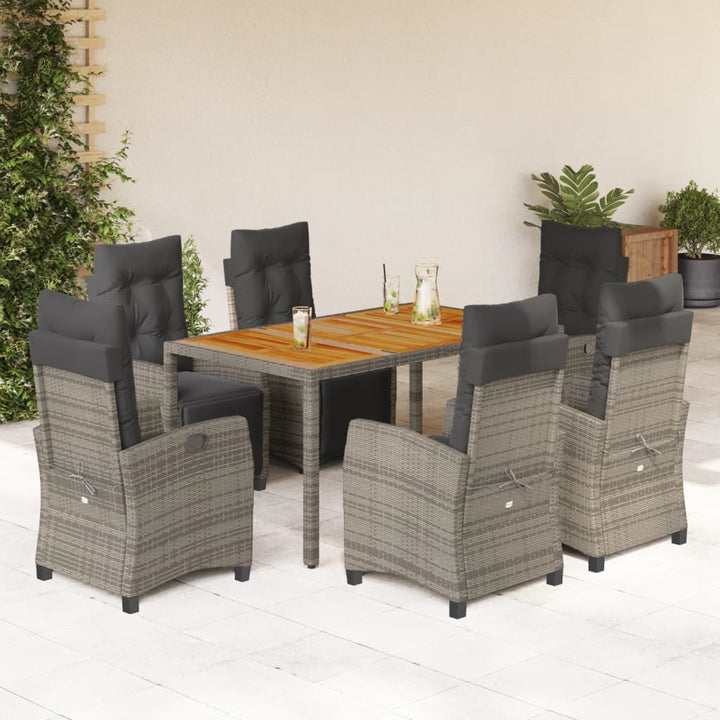 Set Mobilier De Grădină Cu Perne, 5 Piese, Negru, Poliratan