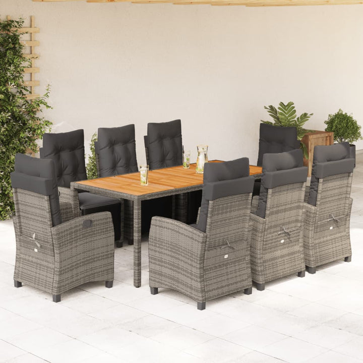 Set Mobilier De Grădină Cu Perne, 5 Piese, Negru, Poliratan