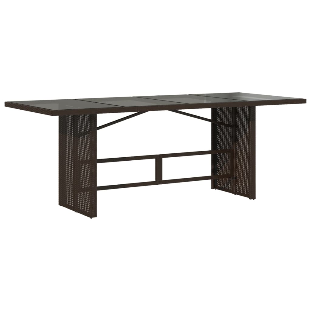 Set Mobilier De Grădină Cu Perne, 9 Piese, Maro, Poliratan