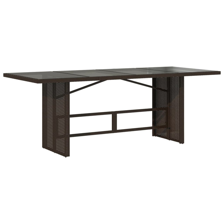 Set Mobilier De Grădină Cu Perne, 9 Piese, Maro, Poliratan
