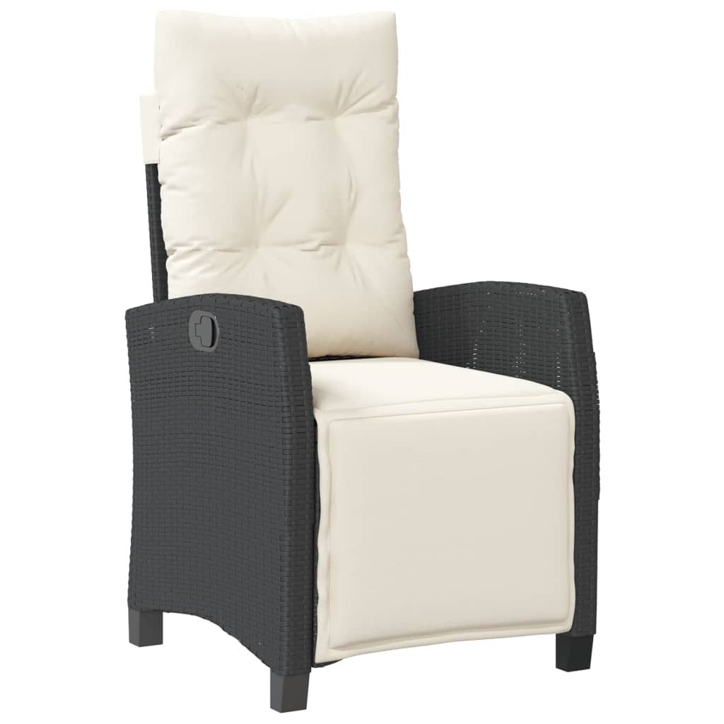 Set Mobilier De Grădină Cu Perne, 7 Piese, Negru, Poliratan