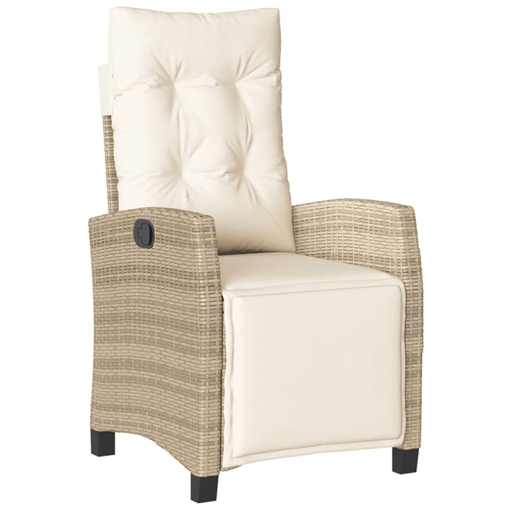 Set Mobilier De Grădină Cu Perne, 3 Piese, Bej, Poliratan