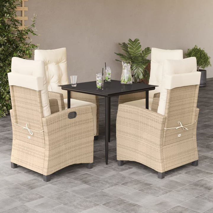 Set Mobilier De Grădină Cu Perne, 3 Piese, Bej, Poliratan