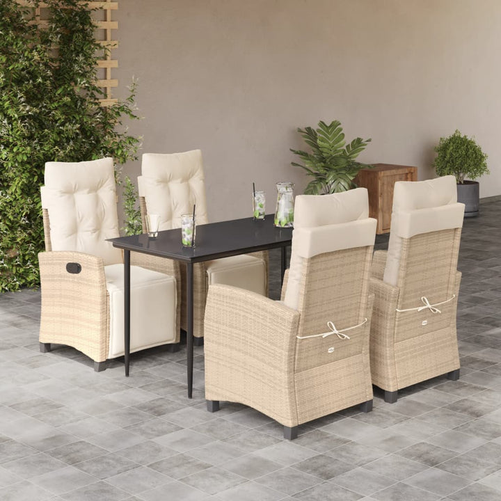 Set Mobilier De Grădină Cu Perne, 3 Piese, Bej, Poliratan