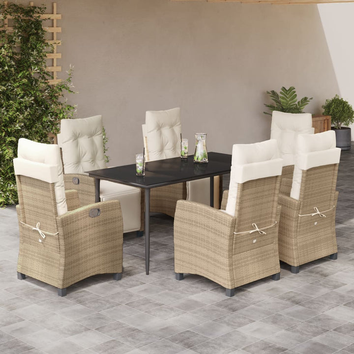Set Mobilier De Grădină Cu Perne, 3 Piese, Bej, Poliratan