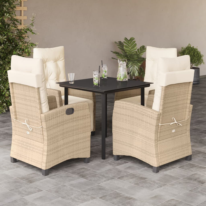 Set Mobilier De Grădină Cu Perne, 3 Piese, Bej, Poliratan